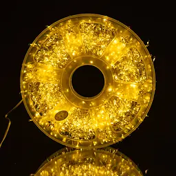 Новорічна гірлянда Хвойна лапа кімнатна роса 100 м 2000 LED, кімнатна гірлянда роса білий провід Жовте сяйво Garlando D2000L100MWY - мініатюра 10
