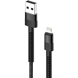 Кабель Colorway USB - Apple Lightning (nylon - long head) 2.4А 1м Black