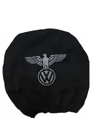Чохол підголівників VW + Орел чорні великі Вантажні (з вишивкою) (2шт)