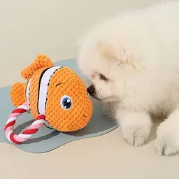 М’яка іграшка для собак з канатом Derby Squeaky&Funny Sea ​​Creatures - мініатюра 3