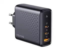 Зарядний пристрій адаптер живлення Voltme 140W GaN V1152 чорний (вилка EU)
