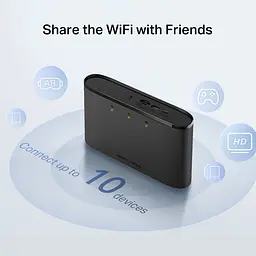 Портативний роутер Mercusys MT110, 4G LTE Wi-Fi до 150 Мбіт/с з акумулятором 2200 мАг - мініатюра 6