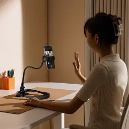 Тримач на шию/стіл Baseus Comfort Joy Series Neck Phone Holder LUGB000001 Black - мініатюра 6