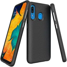 Чохол-накладка Toto Triangle TPU+PC Case Samsung Galaxy A20/A30 Black - мініатюра 2