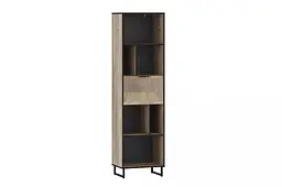 Стелаж для книг та декору на ніжках Moreli Forte F-0016 у стилі Loft 550х2000х400 мм Дуб Гранж Пісочний