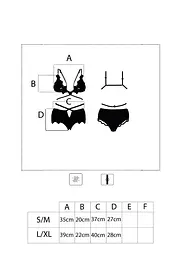 Комплект білизни Livco Corsetti Fashion Drezna LC 90733, L/XL (чорний) - мініатюра 3