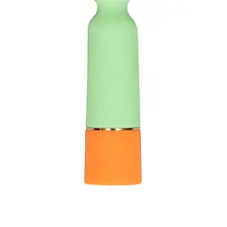 Вібратор Loveline Ribbed Mini 12 см зелений - мініатюра 3