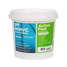 Active Pool рН мінус, 1.5кг, жовтуваті гранули, DIN EN 16038 80016