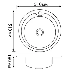 Кухонна мийка Brinex 510-D 0,8 мм, врізна BRIN510MDEC08 - мініатюра 9