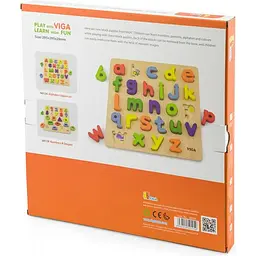 Дерев'яний пазл Viga Toys Англійська алфавіт малі літери (50125) - мініатюра 4