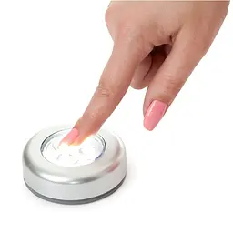 Переносний led-світильник Touch On — Push Light світлодіодний світильник на батарейках переносний 3 шт. - мініатюра 4