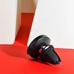 Тримач в машину Baseus Small Ears Series Magnetic Bracket Leather Air Outlet Type чорний (18051) - мініатюра 5