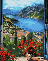 Картина за номерами Пейзаж. Гірська пристань 40x50 см Ідейка KHO 2904