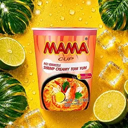 Локшина швидкого приготування Mama Cup Rice Vermicelli Shrimp Creamy Tom Yum 55 г