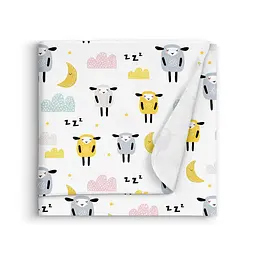 Пелюшки фланелеві Cosas Sheep Yellow 80x80 см, жовті - мініатюра 2
