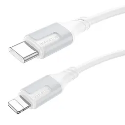 Дата кабель Borofone BX101 Creator 27W Type-C to Lightning (1m) White - мініатюра 2