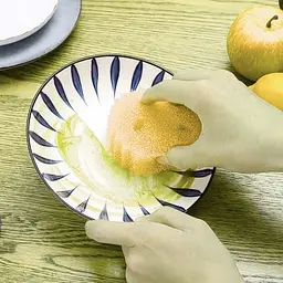 Губка Migic scrub dabby чарівна для миття посуду, чистяча, жовта, розмір 10,5 на 4 см, 1 шт. - мініатюра 3