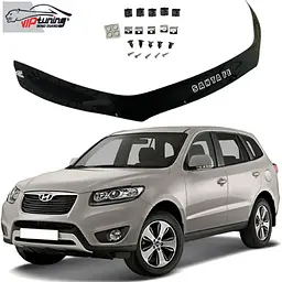Дефлектор капоту мухобійка для Hyundai Santa Fe 2006-2012 (Vip Tuning) HYD11