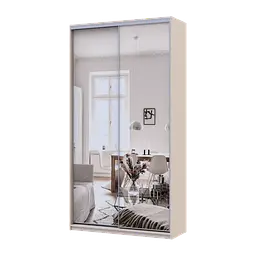 Шафа купе Doros Сіті Лайт Кашемір 2 Дзеркала 120х45х225 (80736344) - мініатюра 1