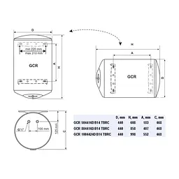 Бойлер Tesy Anticalc Reversible GCR 8044 16D B14 TBRC (304852) - мініатюра 6