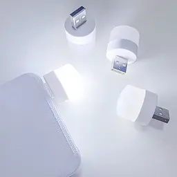 USB LED лампочка циліндрична, холодне світло біла - мініатюра 4