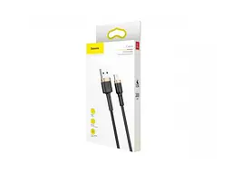 Кабель BASEUS Cafule Cable USB For Lightning 1.5A 2m Gold+Black (CALKLF-CV1) - мініатюра 5