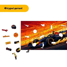 Дерев'яний фігурний пазл puzzlean Вогняний апекс, А3, Картонна коробка 200 елементів - мініатюра 3