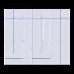 Розпашна Шафа для одягу Doros Лукас Білий 3+4 ДСП 280х50х240 (42005118) - мініатюра 5
