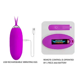 Віброяйце Pretty Love Julia Vibrating Egg Purple - мініатюра 7