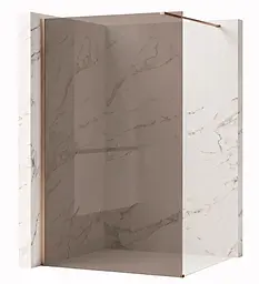 Душова стінка Rea Flexi 130x195 brown brushed copper KPL-K99389