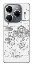 TPU чохол Demsky Odesa spirit для TECNO Spark 20 Pro