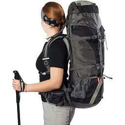 Рюкзак туристичний Naturehike NH70B070-B, 70 л + 5 л, чорно-сірий - мініатюра 10
