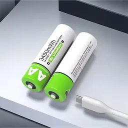 Акумулятор AA LiitoKala 3450 mAh Li-ion заряджається usb type-C (LA-3450T) - мініатюра 4