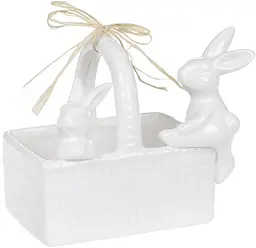 Цукерниця декоративна "Кошик з кроликами" Bona 15.8х10.8х12.5 см kuh0009529