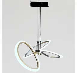 Світлодіодна підвісна люстра Artlight WG5145-3CF+BK, 50 Вт, світло-кавовий сатин + чорний - мініатюра 4