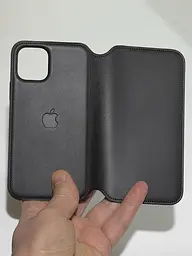 Оригінальний шкіряний чохол-книжка для iPhone 11 Pro Apple Leather Folio Black MX062ZM/A протиударний - мініатюра 10