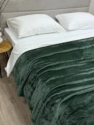 Плед Ecotton 200х220 см Well Soft пудровий зелений (17-0112 Matte green) (24923)