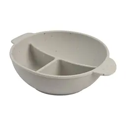Тарілка дитяча Canpol babies DOTS силіконова на присосці з секціями, сіра (51/403_grey)