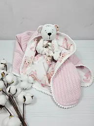 Набір для немовлят з пледом та комфортером a.l.babybox Альпака