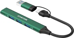 USB-C хаб Canyon DS-02 4in1 Green (CNS-TDS02GR) UA