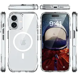 Чохол TPU Space Octagon with MagSafe для Apple iPhone 17 (6.3) Clear - мініатюра 3