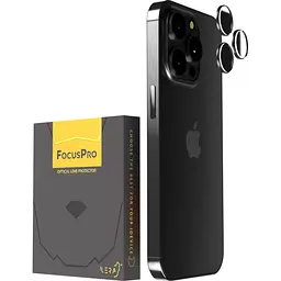 Захисне скло на камеру iLera FocusPro Lens для Apple iPhone 15 Pro/15 Pro Max Black Titanium (iLFPGR10) [95072]