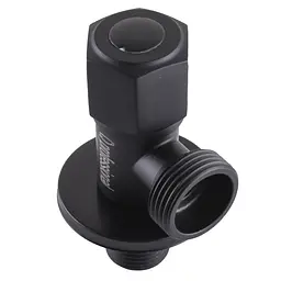 Кран кульовий кутовий Q Professional 1/2″X3/4″ NV-QP888 Black 000025137 - мініатюра 3