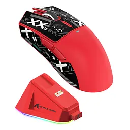 Ігрова бездротова миша ATTACK SHARK X11 / Сенсор PAW3311 / 22000 DPI / Док-станція в комплекті / Red - мініатюра 2