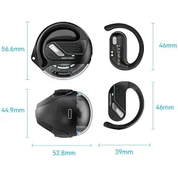 Навушники TWS Vention OpenBeat O12 Black - мініатюра 2