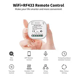 Вимикач дистанційний Wi-Fi одноклавішний Білий - мініатюра 5