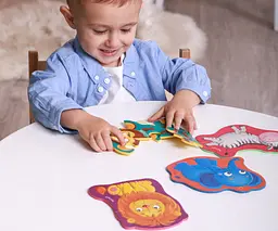 Бебі пазли Vladi Toys Дитинчата. Зоопарк, укр. мова, 15 елементів (VT1106-88) - мініатюра 2