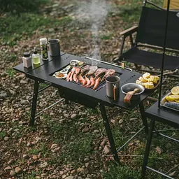 Складний стіл для барбекю Naturehike CNK2350CF018, сталевий, чорний - мініатюра 7