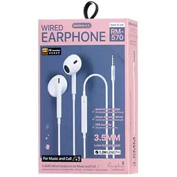 Навушники Remax RM-570 Wirred Earphone White - мініатюра 2