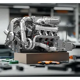 Конструктор Mould King Mking Двигун та коробка передач V8 Twin-Turbo (10168) [160730] - мініатюра 6